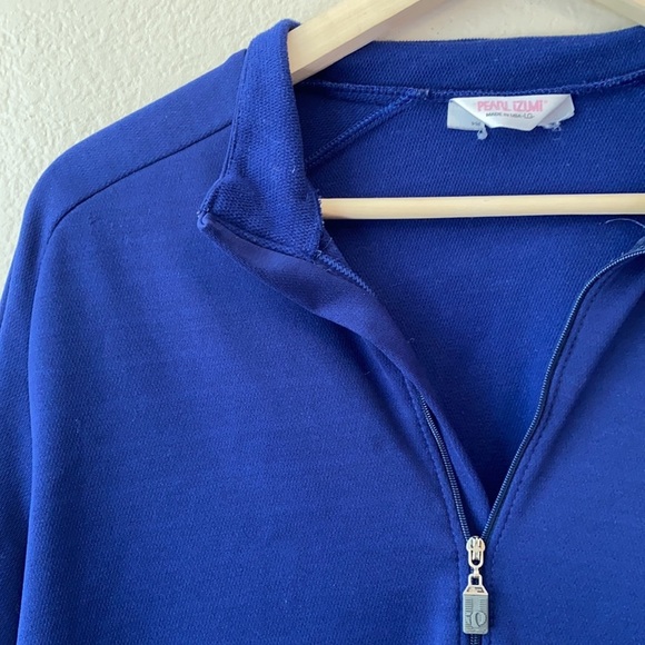 Pearl iZumi Quarter Zip Sweater Blue Size Large - Picture 4 of 13